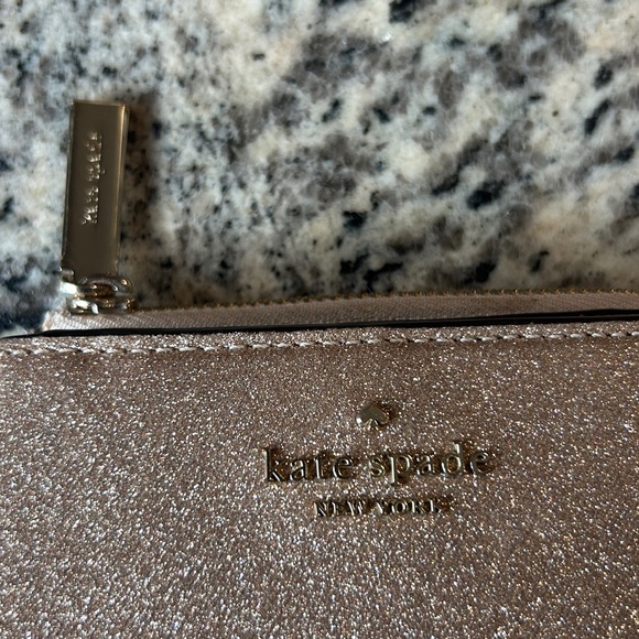 Kate Spade Gold Bid-fold Glitter Wallet - Picture 5 of 12